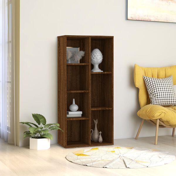 vidaXL Armoire &agrave; livres Ch&ecirc;ne marron 50x25x106 cm