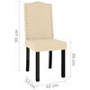 vidaXL Chaises &agrave; manger lot de 4 cr&egrave;me velours
