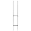 vidaXL Piquets de cl&ocirc;ture 6 pcs Argent&eacute; 8x6x60 cm Acier galvanis&eacute;