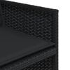 vidaXL Ensemble à manger de jardin coussins 5pcs Noir Résine tressée