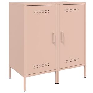 vidaXL Buffets 2 pcs rose 36x39x79 cm acier