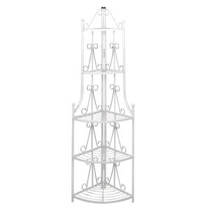 vidaXL &Eacute;tag&egrave;re d&rsquo;angle pour plantes en blanc