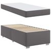 vidaXL Cadre de lit avec matelas Gris 100 x 200 cm tissu
