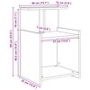 vidaXL Cabinet de chevet Ch&ecirc;ne noir 40 x 35 x 60 cm Bois d'ing&eacute;nierie