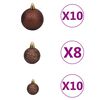 vidaXL Arbre de No&euml;l artificiel pr&eacute;-&eacute;clair&eacute; et boules blanc 240 cm