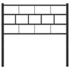vidaXL T&ecirc;te de lit m&eacute;tal noir 80 cm