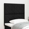 vidaXL T&ecirc;te de lit Noir 100 cm tissu