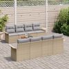 vidaXL Ensemble de canapé de jardin 9 pcs Beige et Gris clair