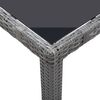 vidaXL Ensemble &agrave; manger d'ext&eacute;rieur 5 pcs R&eacute;sine tress&eacute;e Gris