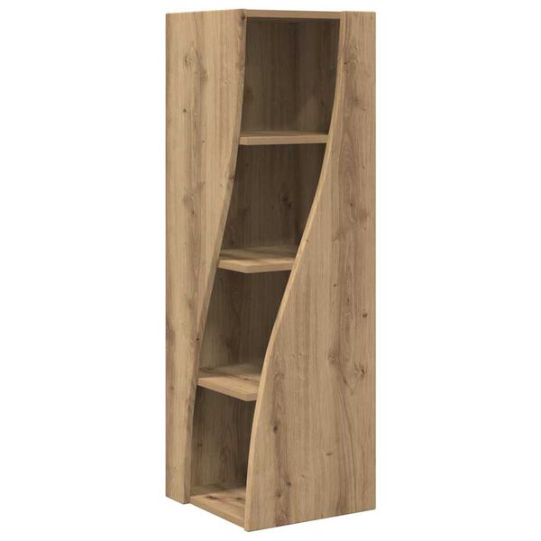 vidaXL Meuble d'angle Ch&ecirc;ne artisanal 32x32x102cm Bois d'ing&eacute;nierie