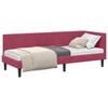 vidaXL Cadre de lit d'angle Bordeaux 80 x 200 cm Velours