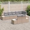 vidaXL Ensemble de canap&eacute; de jardin 8 pcs Beige et Gris clair