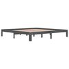 vidaXL Cadre de lit sans matelas bois massif de pin gris 200x200 cm