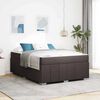 vidaXL Cadre de lit avec matelas Marron fonc&eacute; 160 x 200 cm tissu