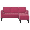 vidaXL Ensemble de Canap&eacute;s avec coussin Bordeaux Polyester