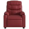 vidaXL Fauteuil de massage inclinable &eacute;lectrique rouge bordeaux