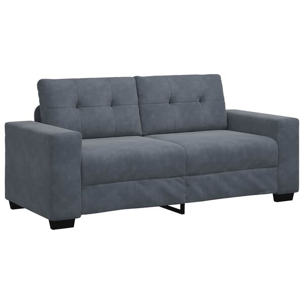 vidaXL Canap&eacute; causeuse gris fonc&eacute; 180x77x82 cm velours