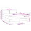 vidaXL Sommier &agrave; lattes de lit avec matelas rose 140x220 cm velours