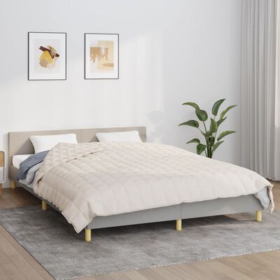 vidaXL Couverture lestée Crème clair 220x235 cm 11 kg Tissu