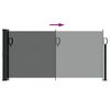 vidaXL Store lat&eacute;ral r&eacute;tractable Anthracite 100 x 500 cm