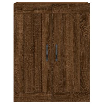 vidaXL Buffet haut Chêne marron 69,5x34x180 cm Bois d'ingénierie