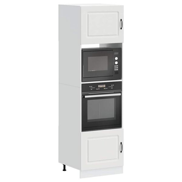 vidaXL Armoires de four 2 pcs Kalmar blanc bois d'ing&eacute;nierie