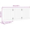 vidaXL Barri&egrave;re pour chien pliable &agrave; 3 panneaux 150 cm Bois de peuplier