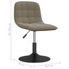 vidaXL Chaise pivotante de salle &agrave; manger Gris clair Velours