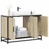 vidaXL Meuble de salle de bain avec lavabo Ch&ecirc;ne Sonoma 90 x 33 x 60 cm Bois d'ing&eacute;nierie