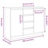 vidaXL Buffet et tiroirs ch&ecirc;ne artisanal 100,5x35x76cm bois ing&eacute;nierie
