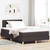 vidaXL Lit &agrave; ressorts avec matelas Marron fonc&eacute; 120 x 200 cm tissu
