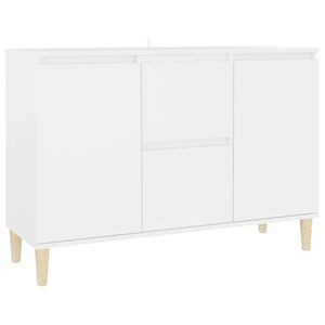 vidaXL Buffet blanc 101x35x70 cm bois d'ingénierie