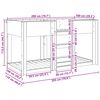 vidaXL Lit Superpos&eacute; pour Enfants Gris Sonoma 100 x 200 cm