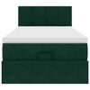vidaXL Cadre de lit ottoman avec matelas vert fonc&eacute; 100x200 cm velours