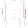 vidaXL T&ecirc;te de lit avec oreilles Rose 83x16x118/128 cm Velours