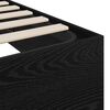 vidaXL Cadre de lit ottoman avec stockage Ch&ecirc;ne noir 193 x 120 x 25 cm