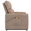 vidaXL Fauteuil de massage Taupe Tissu microfibre