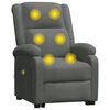 vidaXL Fauteuil de massage inclinable Gris fonc&eacute; Tissu