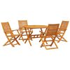 vidaXL Ensemble de salle &agrave; manger pour jardin 5 pcs Marron