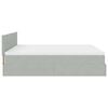 vidaXL Cadre de lit ottoman avec matelas gris clair 200x200 cm velours