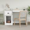 vidaXL Bureau avec tiroir blanc 115x50x75 cm bois d'ing&eacute;nierie