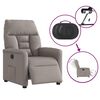 vidaXL Fauteuil inclinable &eacute;lectrique Taupe Tissu