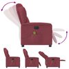 vidaXL Fauteuil de massage inclinable &eacute;lectrique Rouge bordeaux Tissu