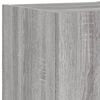 vidaXL Meuble TV muraux 3 pcs avec lumi&egrave;res LED sonoma gris