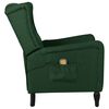 vidaXL Fauteuil de massage inclinable Vert fonc&eacute; Tissu
