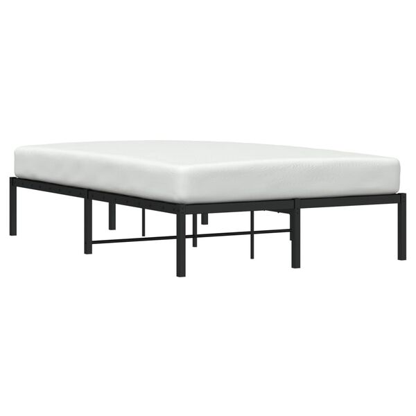 vidaXL Cadre de lit m&eacute;tal sans matelas noir 120x190 cm