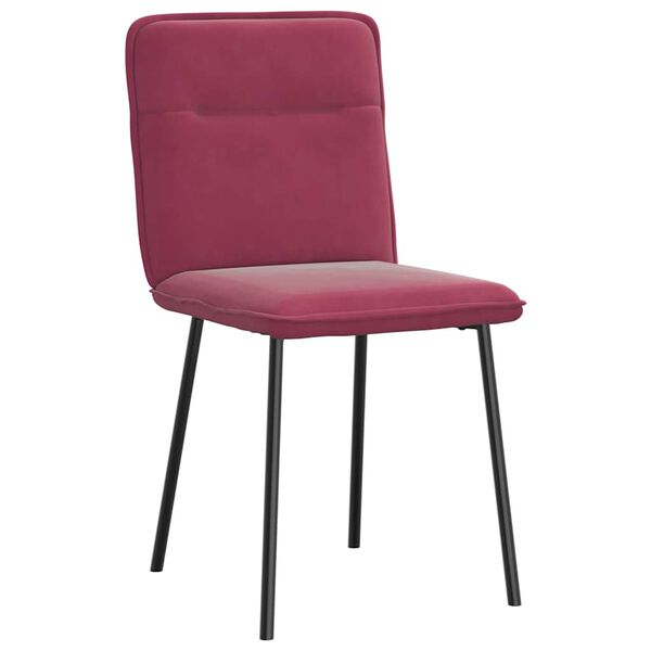 vidaXL Chaises &agrave; manger lot de 6 rouge bordeaux velours