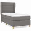 vidaXL Sommier &agrave; lattes de lit avec matelas Gris fonc&eacute; 80x200 cm Tissu