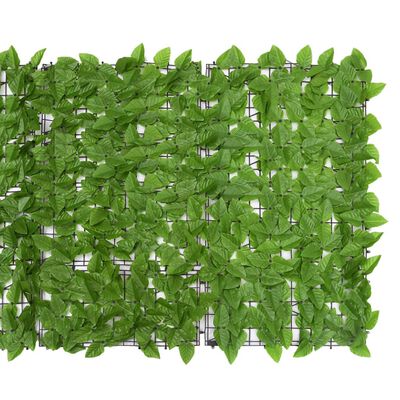 vidaXL Écran de balcon avec feuilles vert 400x100 cm