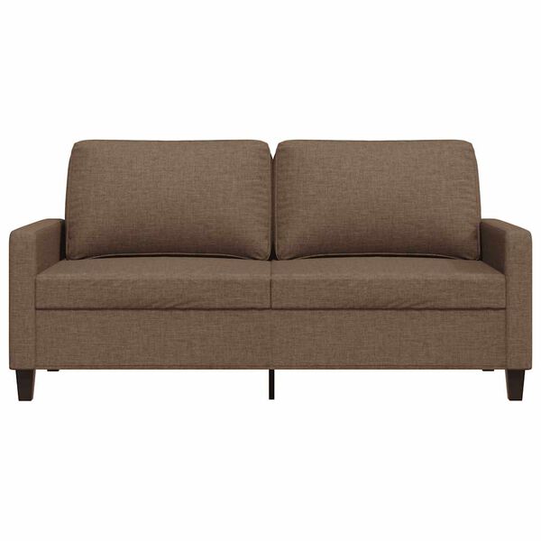 vidaXL Canap&eacute; &agrave; 2 places Marron 140 cm Tissu